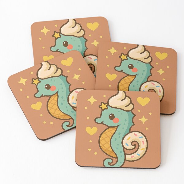 Item preview, Soft-Serve Seahorse – Sweet Swirls & Ocean Twirls designed and sold by Whiskers&Waffles.