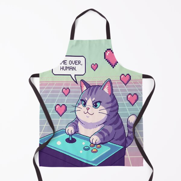 Item preview, Retro Arcade Cat Gamer 80s Pixel Video Game Kawaii Cat Design designed and sold by Neko-Doodle-co.
