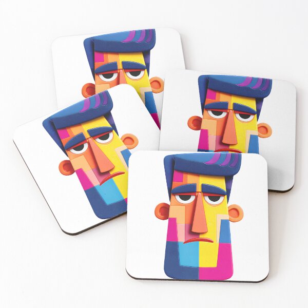 Item preview, Colorful Abstract Face – Geometric Pop Art Portrait Design designed and sold by DesignArtist.ia.