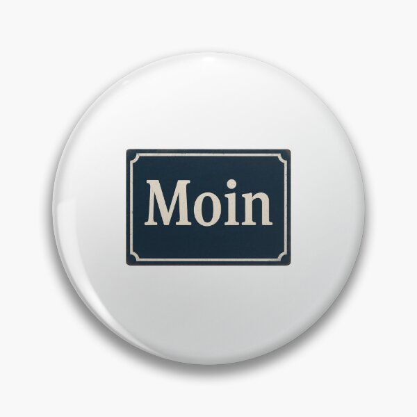 Item preview, Moin – North German greeting in retro street sign design designed and sold by Fies-und-Fein.