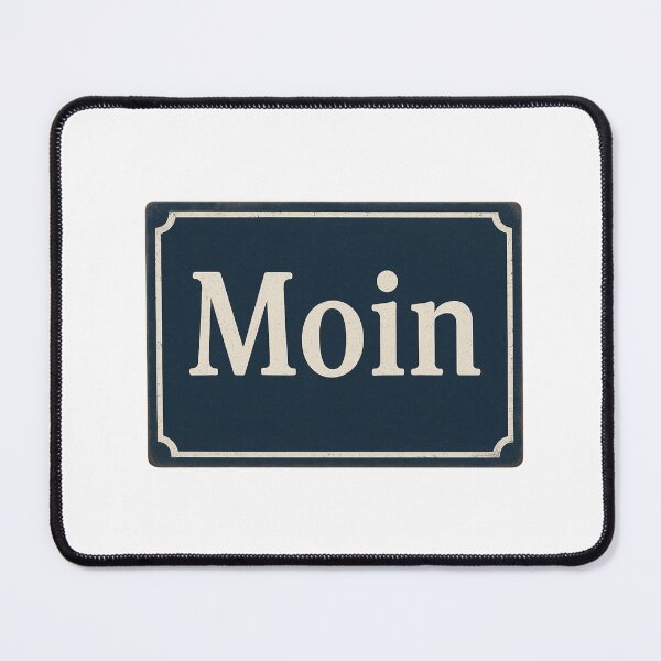 Item preview, Moin – North German greeting in retro street sign design designed and sold by Fies-und-Fein.