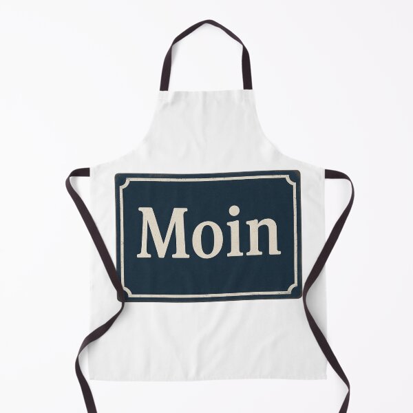 Item preview, Moin – North German greeting in retro street sign design designed and sold by Fies-und-Fein.