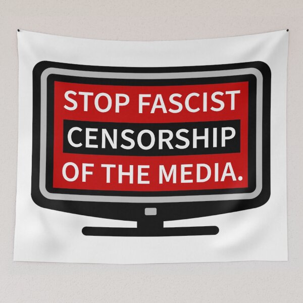 Item preview, Stop the fascist censorship of the media.  designed and sold by Rachel the Artist .