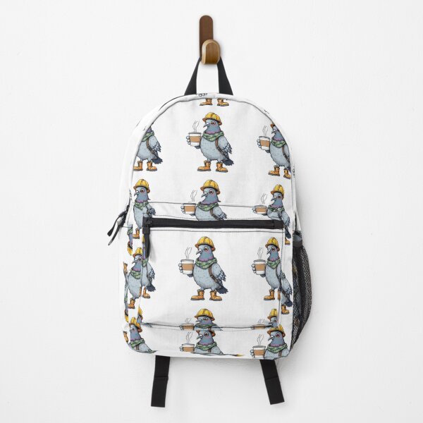 Item preview, Construction Worker Pigeon with Coffee designed and sold by TeeARTHY.