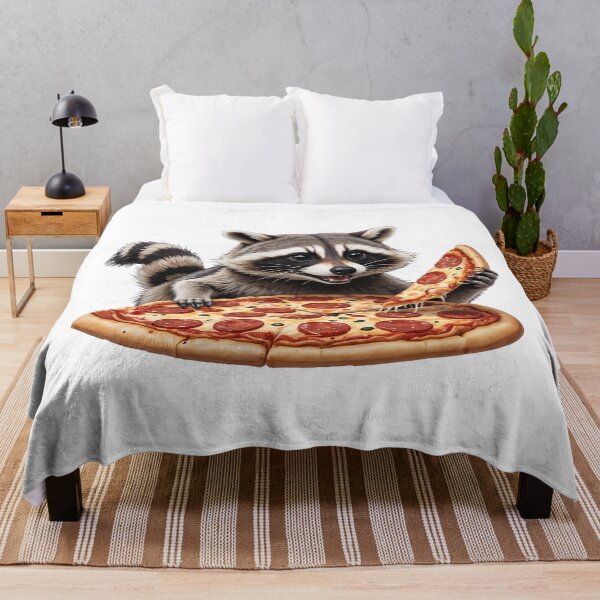 Item preview, Cute Raccoon Eating a Pizza Slice designed and sold by TeeARTHY.