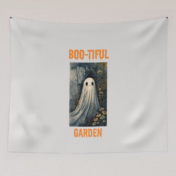 Item preview,  Botanical Ghost, Cute Autumn Floral Halloween Illustration, Cute Floral Ghost, Spooky Cottagecore Halloween Aesthetic designed and sold by KolorellaS.