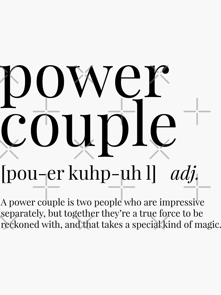 "Power Couple Definition" Sticker for Sale by definingprints Redbubble