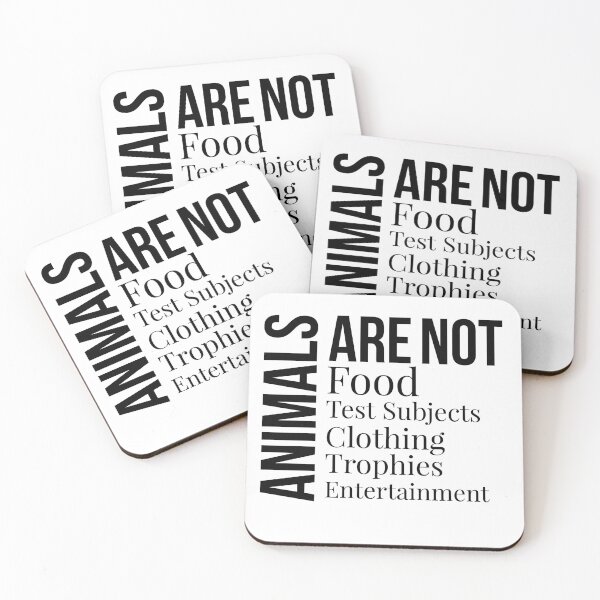 Item preview, Animals are not here for us white background  designed and sold by Thought2reality.