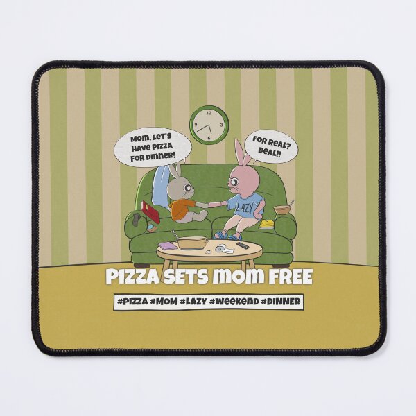 Item preview, Pizza Sets Mom Free – Cozy Weekend Bunny Comic designed and sold by Animejun25.