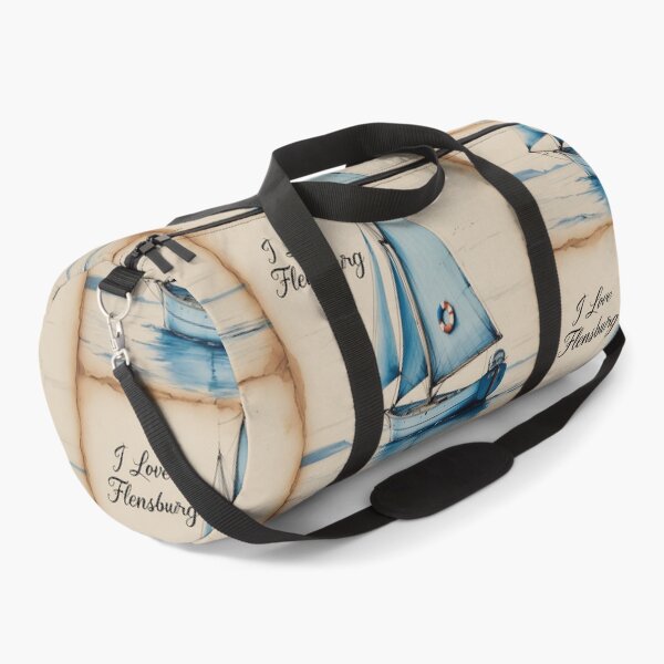 Item preview, Flensburg Seascape and Fading Retro Sailboat Sketch designed and sold by Khala.