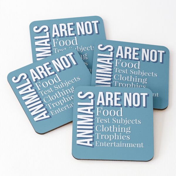 Item preview, Animals are not here for us blue background  designed and sold by Thought2reality.