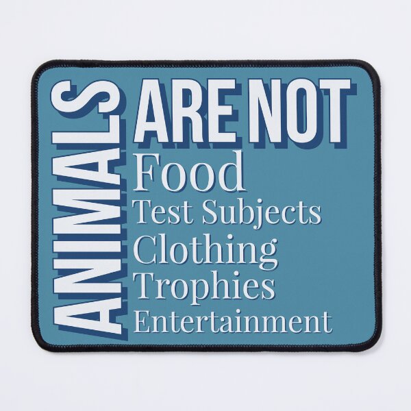 Item preview, Animals are not here for us blue background designed and sold by Thought2reality.