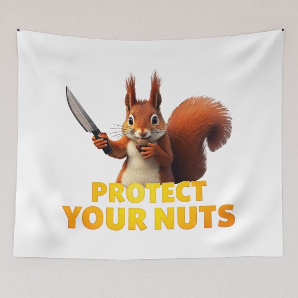 Item preview, Protect Your Nuts Funny Squirrel designed and sold by TeeARTHY.