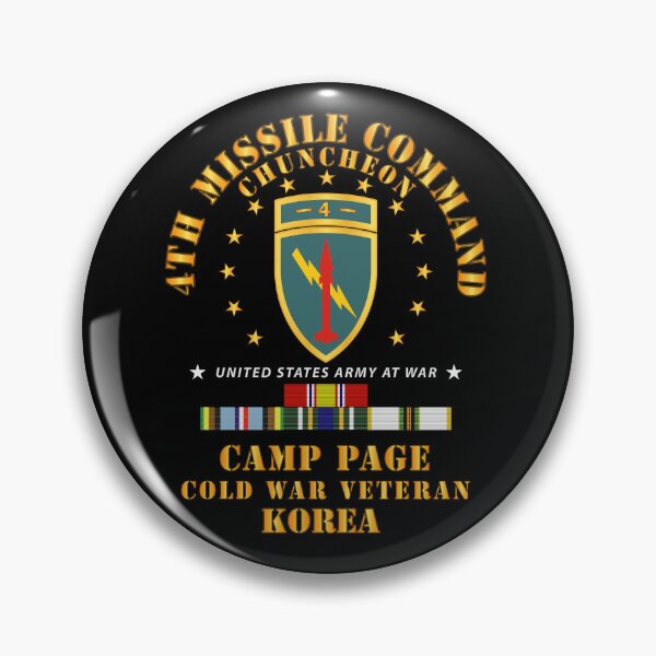 Item preview, Army - 4th Missile Command - Camp Page - Chuncheon, Korea - Cold War Veteran X 300 designed and sold by Military Insignia Products.