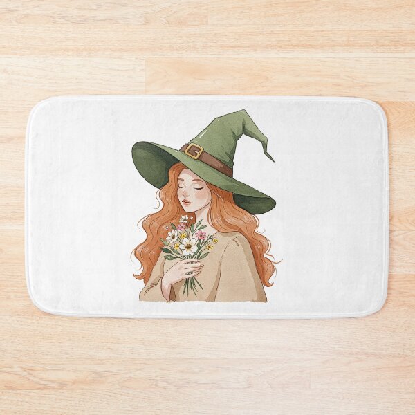 Item preview, Cute Red Haired Cottagecore Witch designed and sold by TeeARTHY.