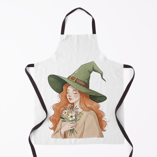 Item preview, Cute Red Haired Cottagecore Witch designed and sold by TeeARTHY.