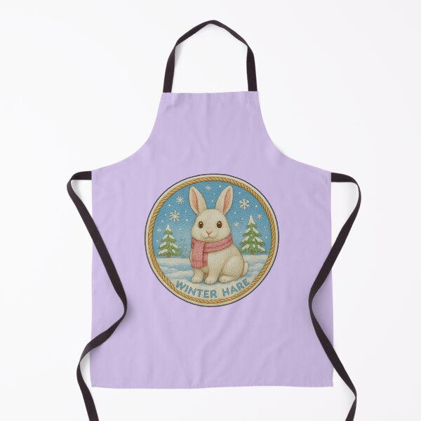 Item preview, Winter Animal Embroidery – Winter Hare Patch Sticker Design designed and sold by Nuist25.