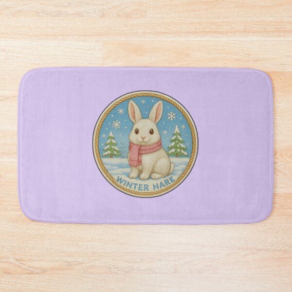 Item preview, Winter Animal Embroidery – Winter Hare Patch Sticker Design designed and sold by Nuist25.