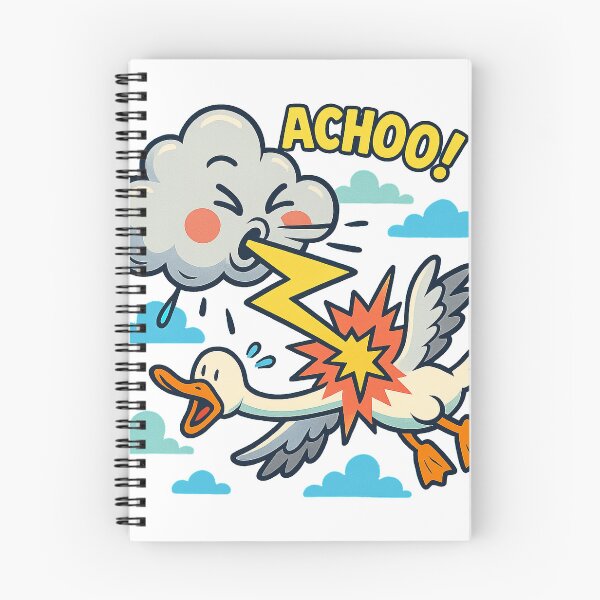Item preview, Sneezing Cloud Lightning Zap Duck designed and sold by Young Design Lab.