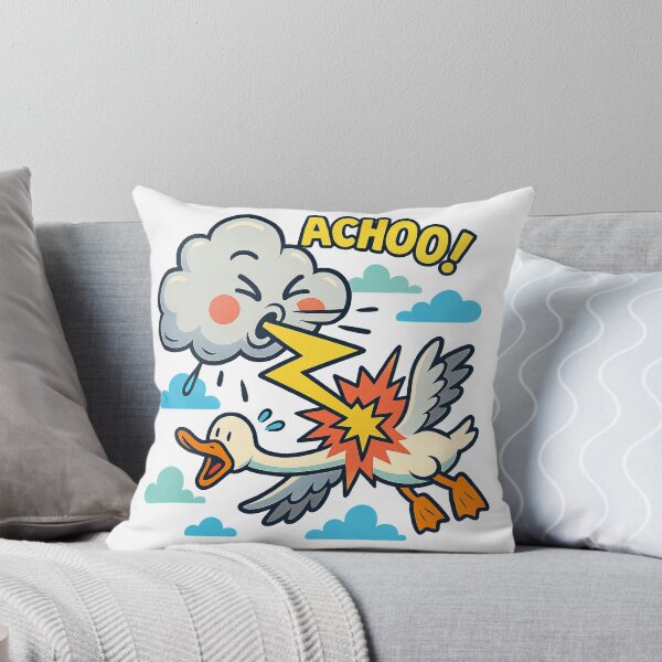 Item preview, Sneezing Cloud Lightning Zap Duck designed and sold by Young Design Lab.