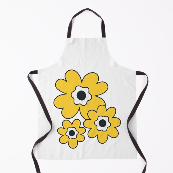 Item preview, Retro Yellow Flowers with Bold Black Centers designed and sold by ArtfulWeave.
