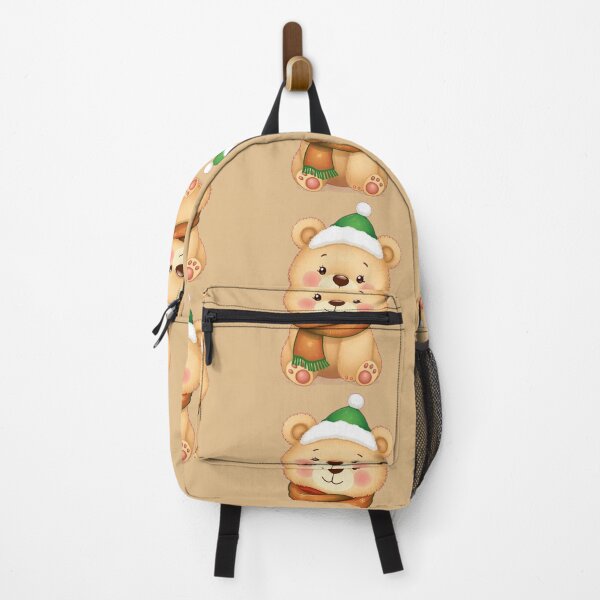 Item preview, Cute Christmas Bear Illustration in Winter Hat and Scarf designed and sold by Royalsticker.