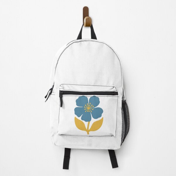 Item preview, Simple Blue Flower with Yellow Stem and Leaves designed and sold by ArtfulWeave.