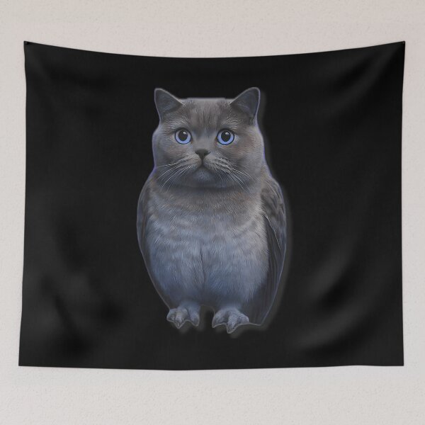 Item preview, Cat Owl Funny Cursed designed and sold by Alluka Brand.