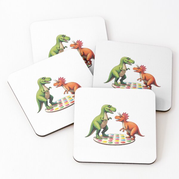 Item preview, Dinosaurs Playing Twister Game Funny designed and sold by TeeARTHY.