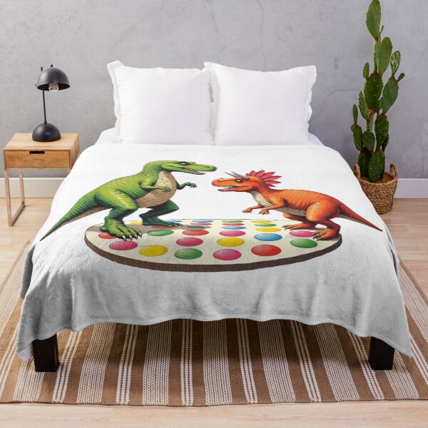 Item preview, Dinosaurs Playing Twister Game Funny designed and sold by TeeARTHY.