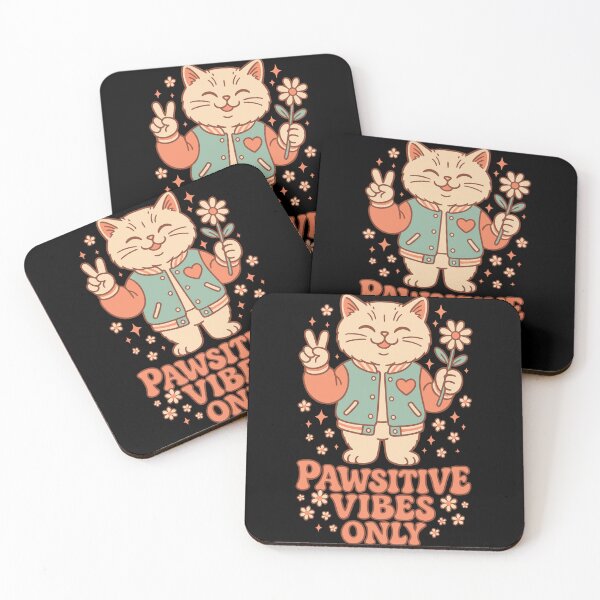 Item preview, Pawsitive Vibes Only Cat Gift designed and sold by WhiskerlyGfx.
