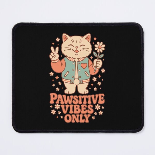 Item preview, Pawsitive Vibes Only Cat Gift designed and sold by WhiskerlyGfx.