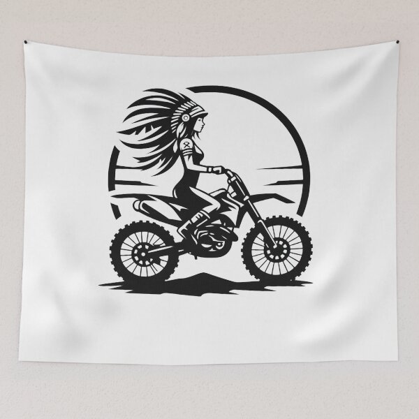 Item preview, Motorcycle Girl, Woman on the motorcycle, Indian Girl designed and sold by Cr320.