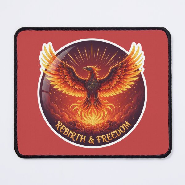 Item preview, Fiery Phoenix Rising – Rebirth and Freedom designed and sold by PrintBreeze.