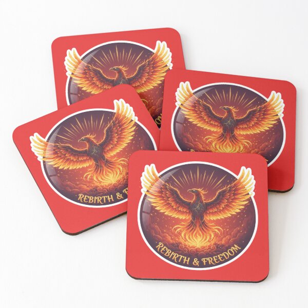 Item preview, Fiery Phoenix Rising – Rebirth and Freedom designed and sold by PrintBreeze.