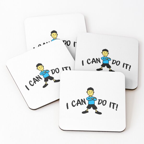Item preview, I Can Do It Boy Motivation Mindset Children Quote designed and sold by shirt-o-mat.