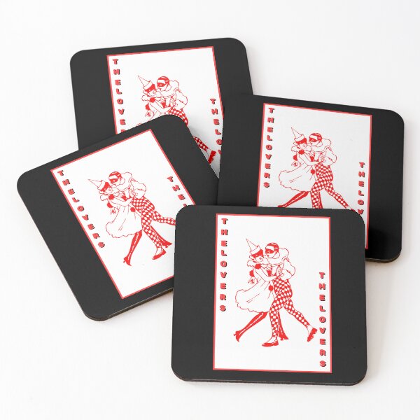 Item preview, Red & White "The Lovers" retro style playing tarot card designed and sold by PlagueTSH.