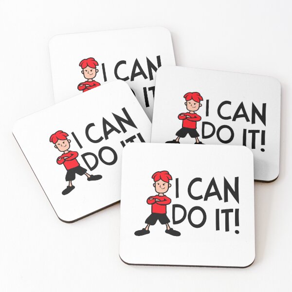 Item preview, I Can Do It Boy Motivation Mindset Children Quote designed and sold by shirt-o-mat.