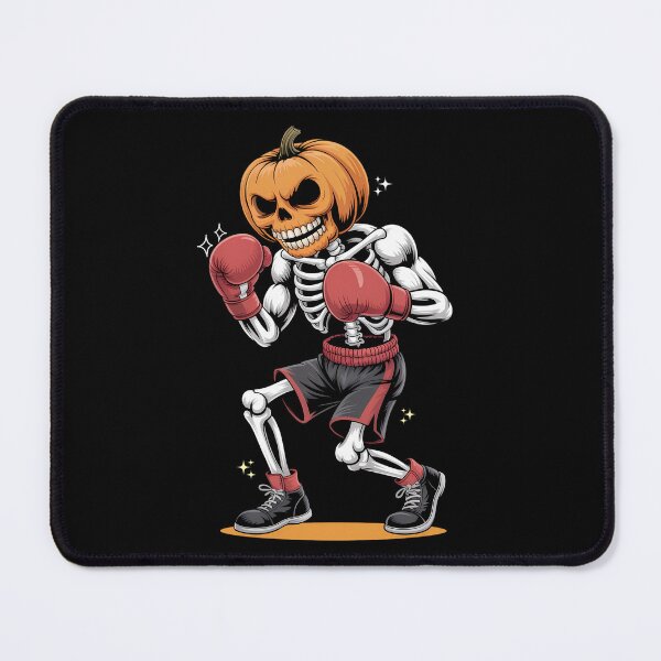 Item preview, Halloween Boxing Skeleton with Pumpkin Head – Spooky Fighter Design designed and sold by ArtByKatti.