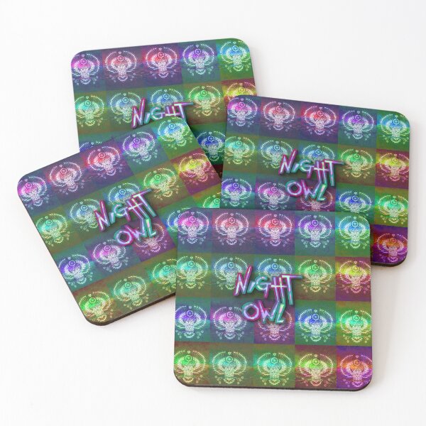 Item preview, Night Owl Neon Party People Technicolor Pattern designed and sold by FestDrip.