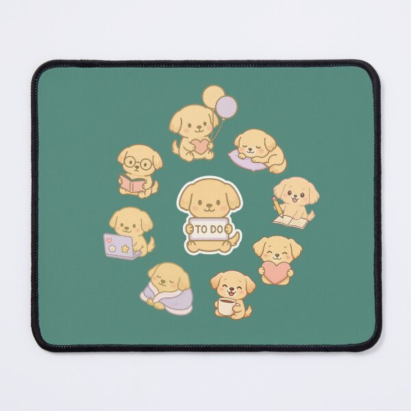 Item preview, Cute Golden Puppy Planner Stickers | Kawaii Dog Digital Design for Redbubble designed and sold by dailyprintables.