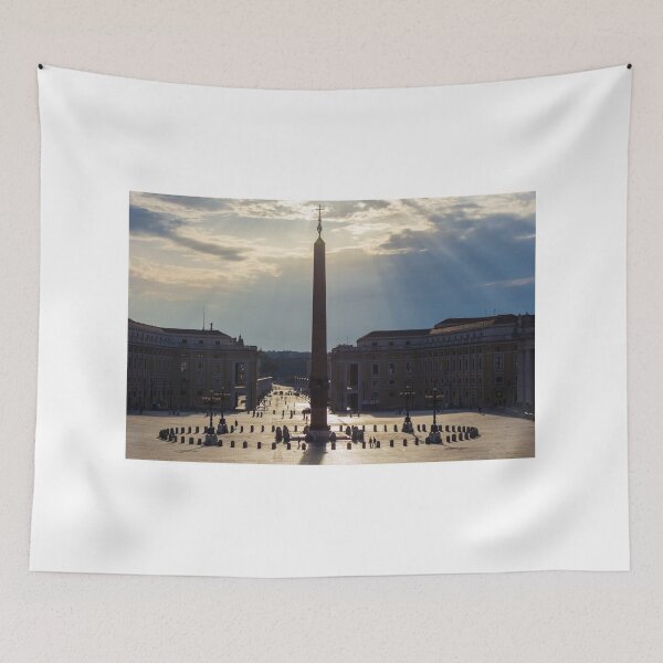 Item preview, Rome's Obelisk in St Peter's Square Shining Under Sunlit Historic Buildings at Dusk designed and sold by Nmallia.