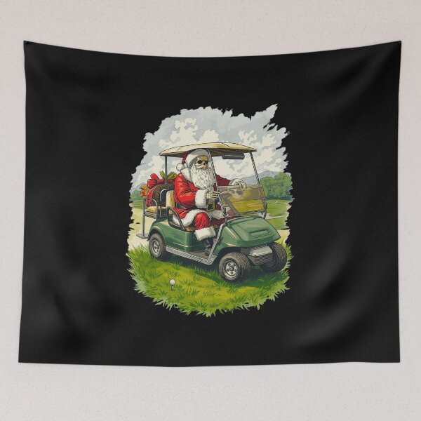 Item preview, Santa Skeleton Golf Cart Rider designed and sold by Zakrytos ★★★★★.