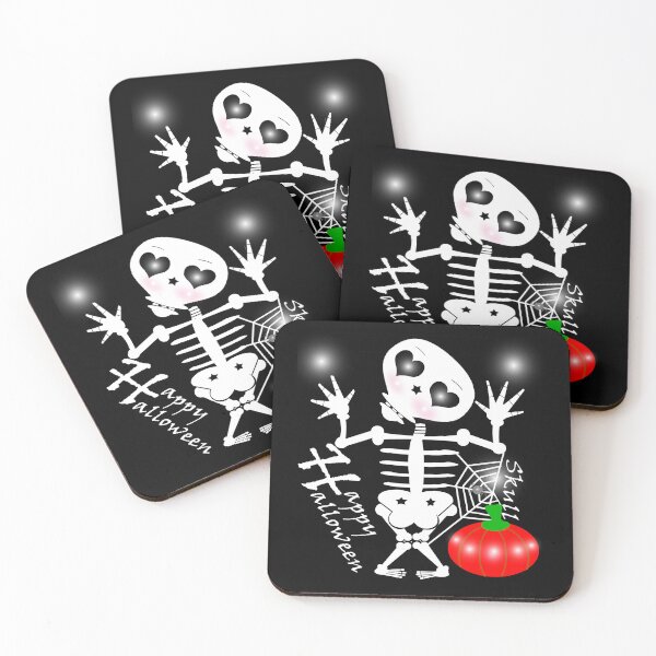 Item preview, A timid skull on Halloween designed and sold by Shirley cute art .