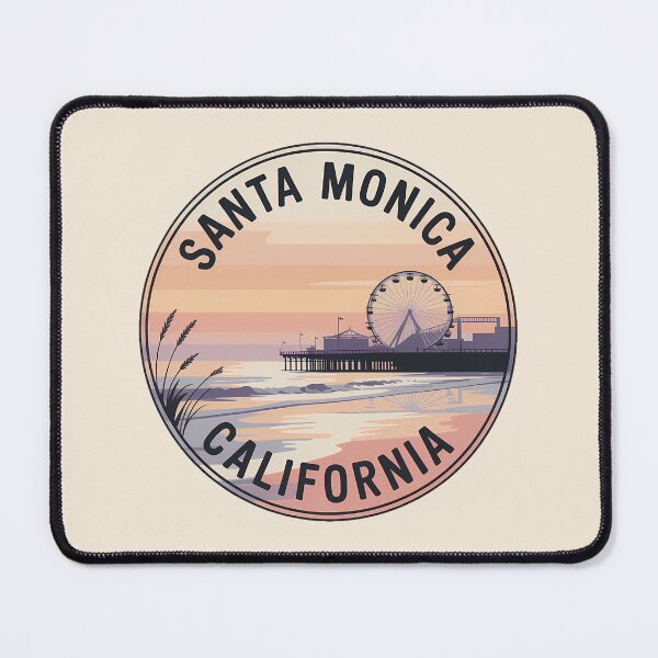 Item preview, Santa Monica California Pier Retro Sunset Sticker designed and sold by Horizon Tales.
