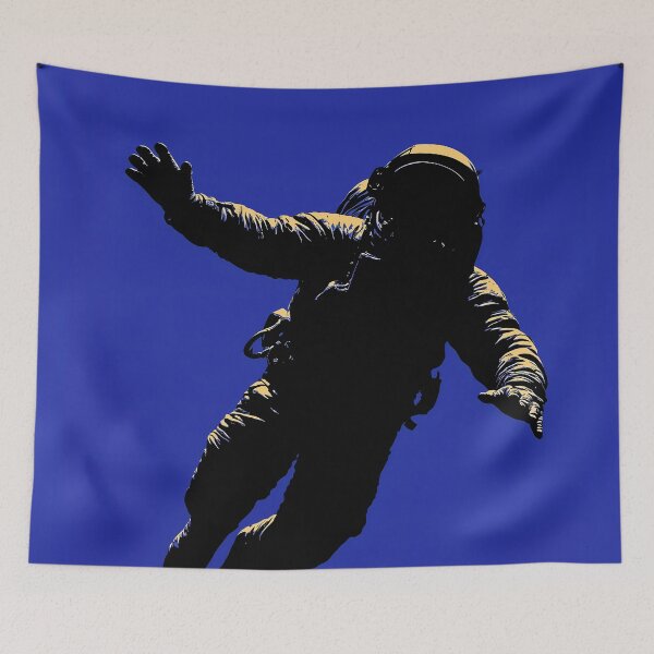 Item preview, Astronaut Silhouette on Blue – Space Poster designed and sold by Moisky Art.