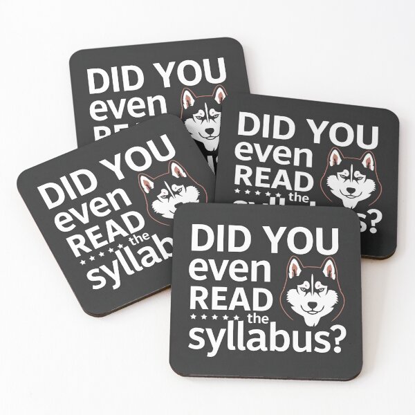 Item preview, Funny 'Read The Syllabus' Professor Humor designed and sold by Dewer Shop.