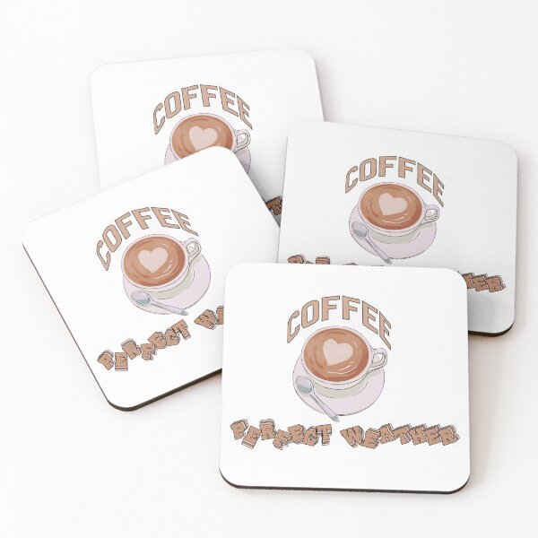 Item preview, Perfect Weather for Coffee – Cozy Fall Sticker designed and sold by creativesurface.