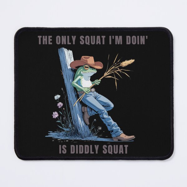 Item preview, Funny Cowboy Frog Pun – The Only Squat I’m Doin’ Is Diddly Squat designed and sold by VenusStyleCo.