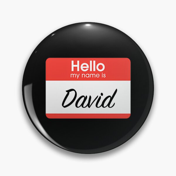 Aperçu de l'œuvre Bonjour, je m'appelle David Nametag créée et vendue par loganl-loyd.